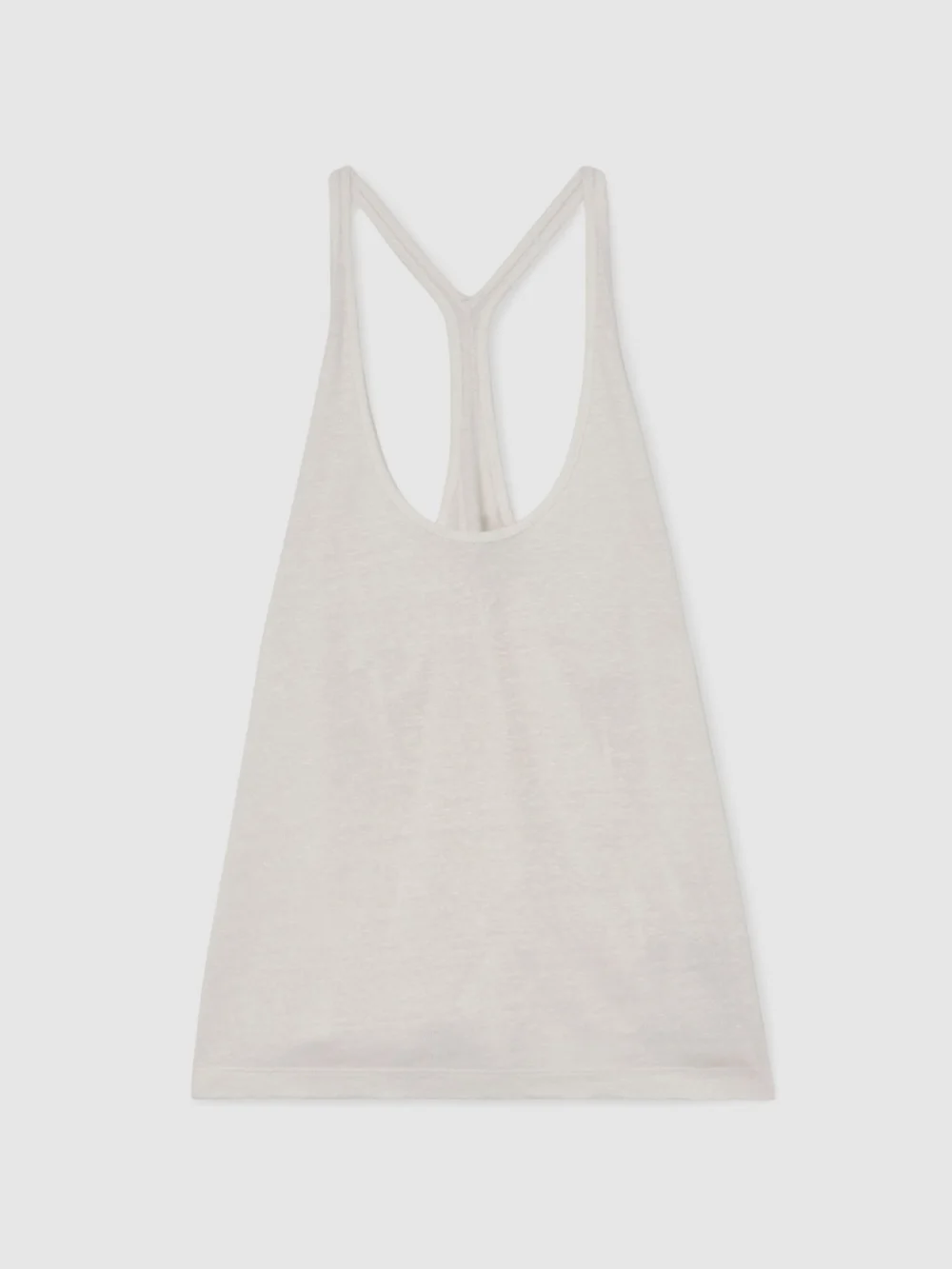 Reiss White Linen Racer-back Vest, view 2