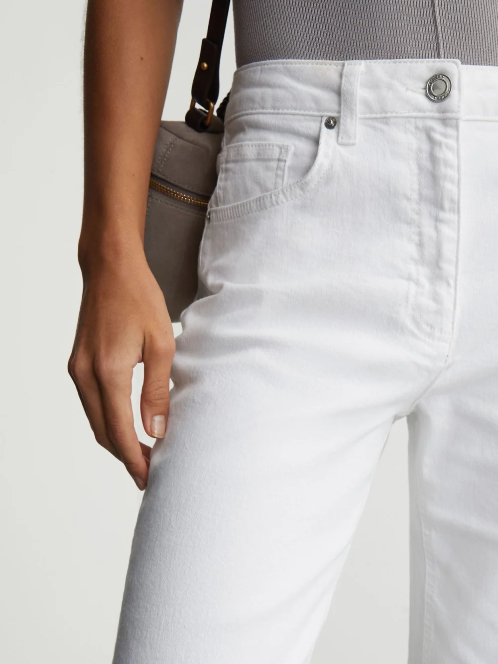 Reiss White Mid-rise Straight-leg Jeans, view 4