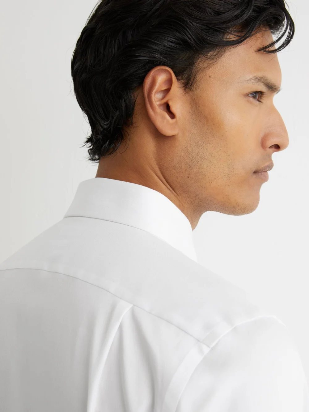 Reiss White Regular Fit Cotton-blend Stretch Shirt, view 4