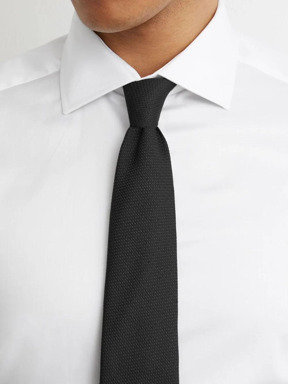 Reiss White Remote Fit Cotton-satin Cutaway-collar Shirt, view 4