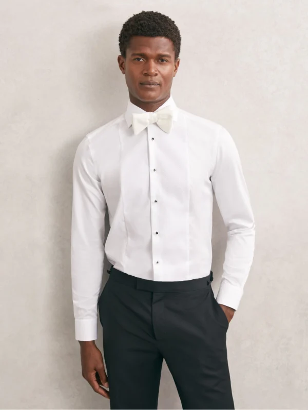 Reiss White Slim Fit Cotton Dinner Shirt