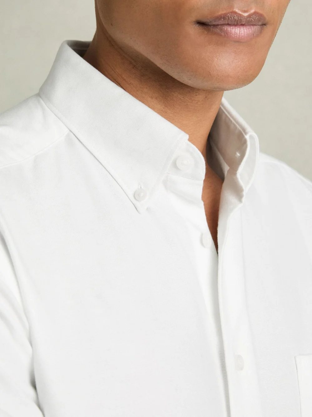 Reiss White Soft Wash Button Down Oxford Shirt