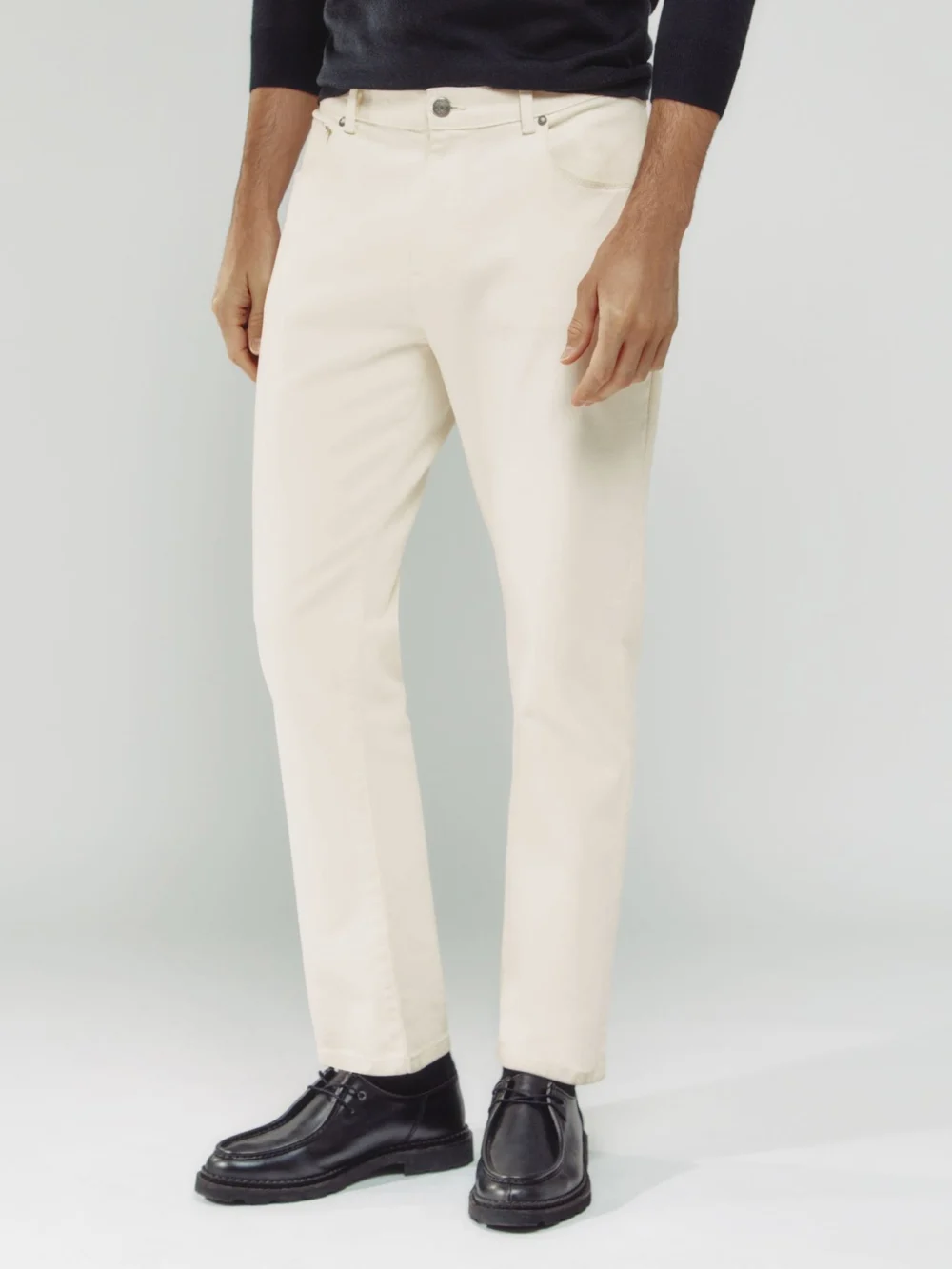 Reiss White Straight-leg Jeans, view 3