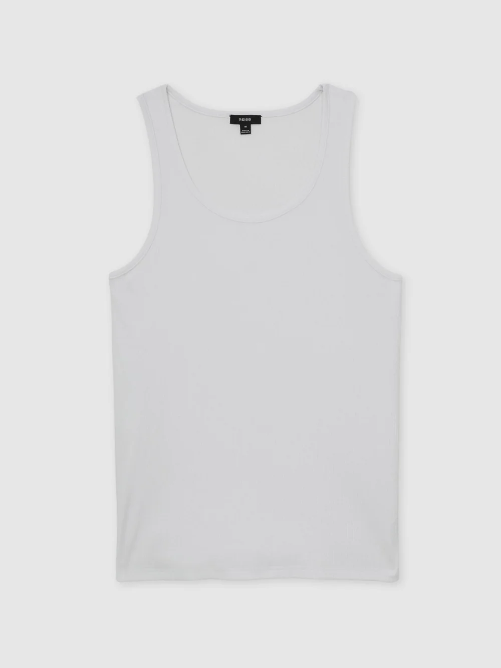 Reiss White Stretch-cotton Ribbed Vest, view 2
