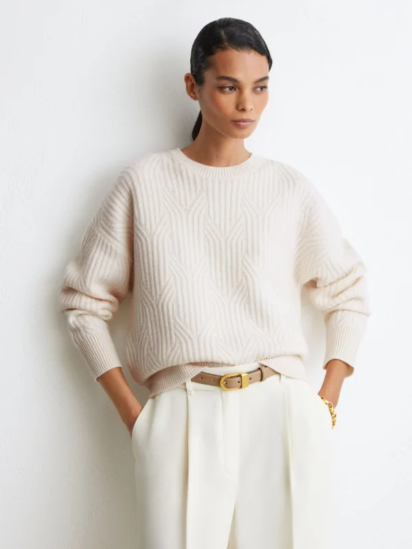 Reiss Wool-cashmere Jacquard-knit Jumper