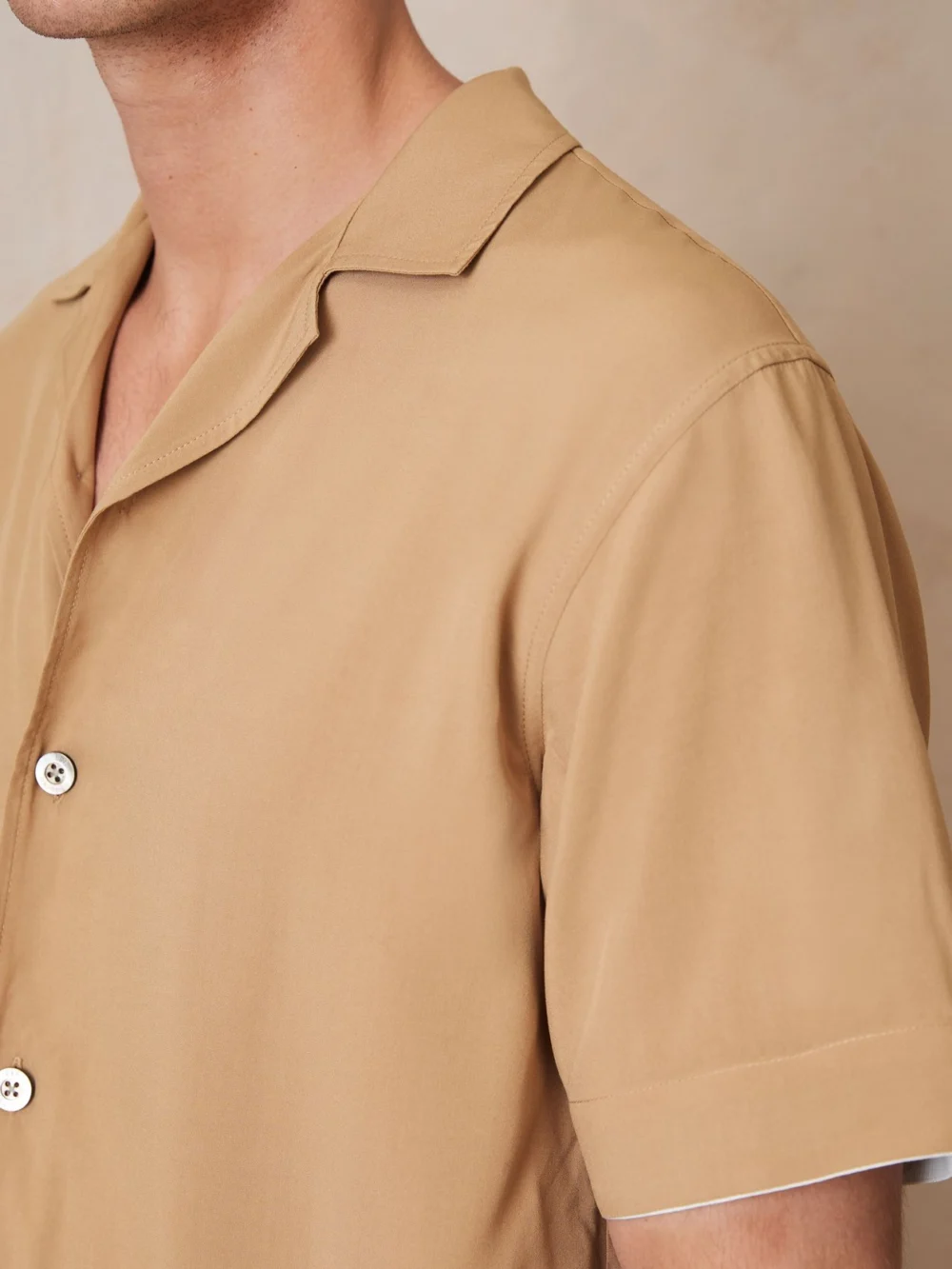Reiss x Ché Camel | Stripe-cuff Shirt, view 3