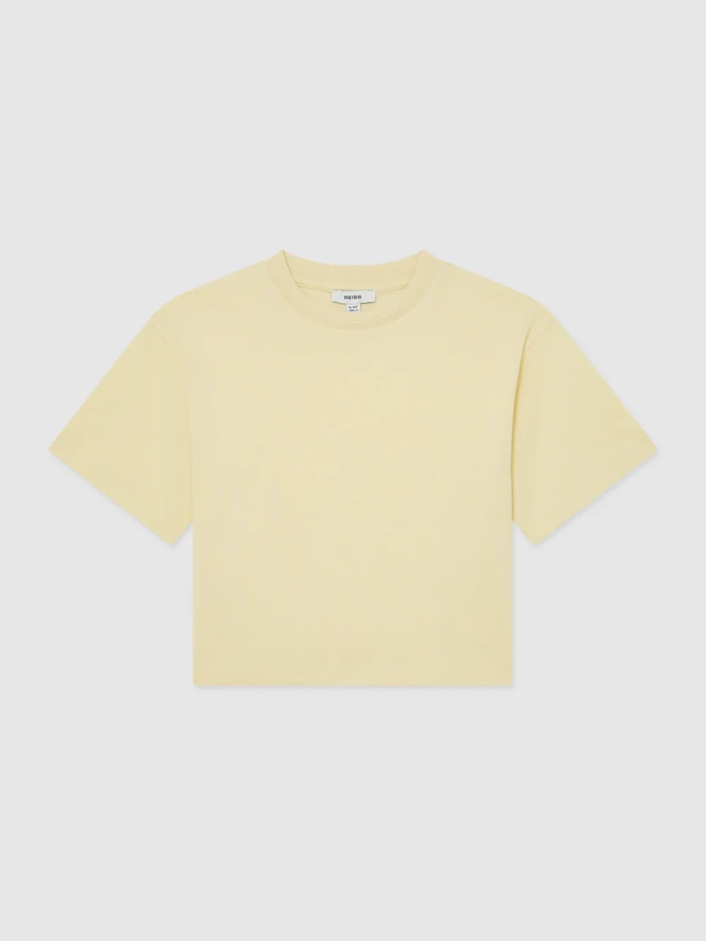 Reiss Yellow 13-14 yrs Cotton Ribbed-neck Oversized T-shirt,