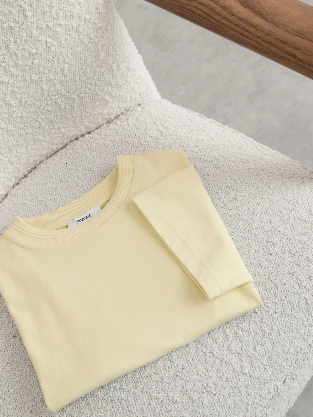 Reiss Yellow 13-14 yrs Cotton Ribbed-neck Oversized T-shirt,, view 2