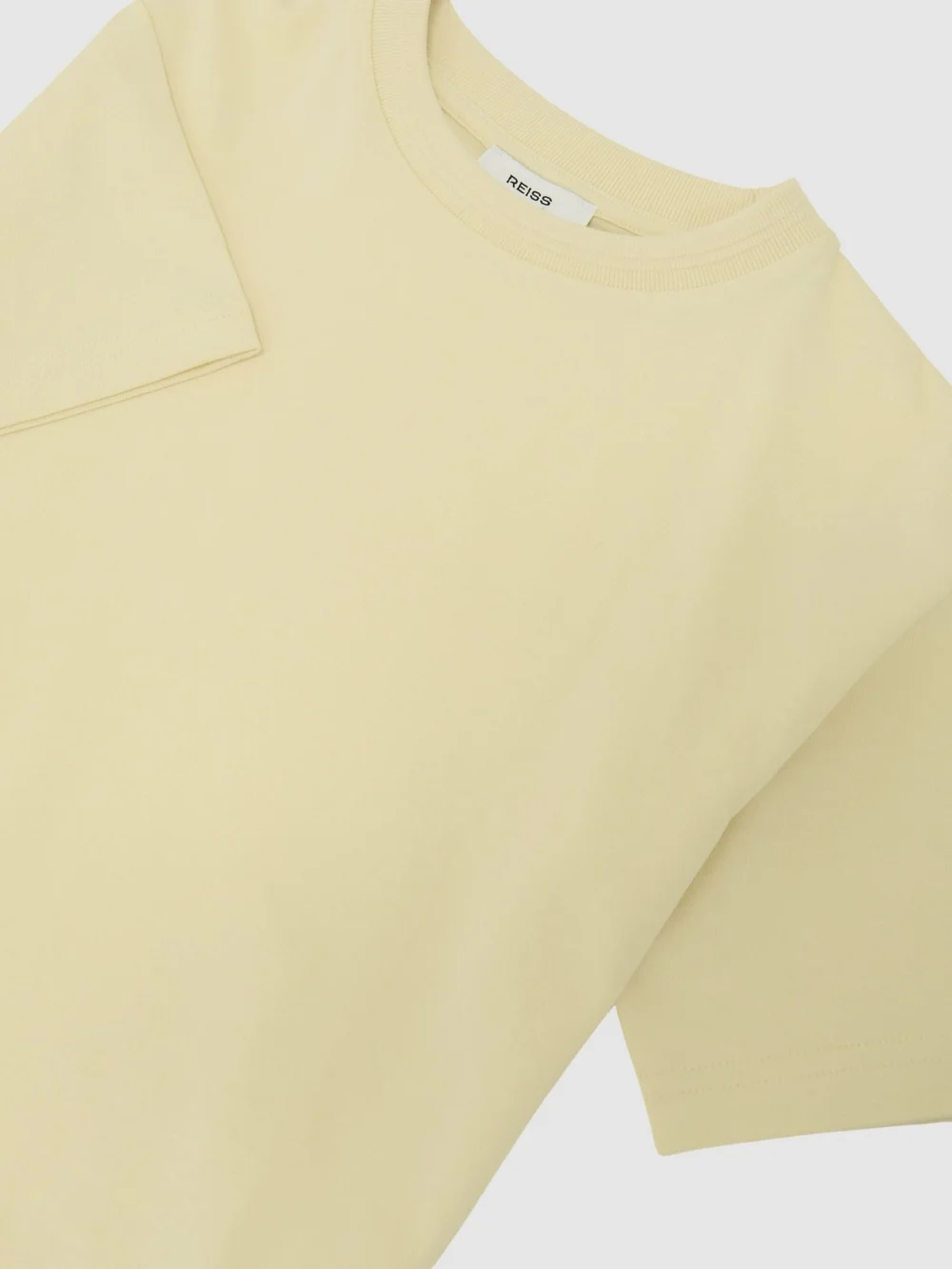 Reiss Yellow 13-14 yrs Cotton Ribbed-neck Oversized T-shirt,, view 3