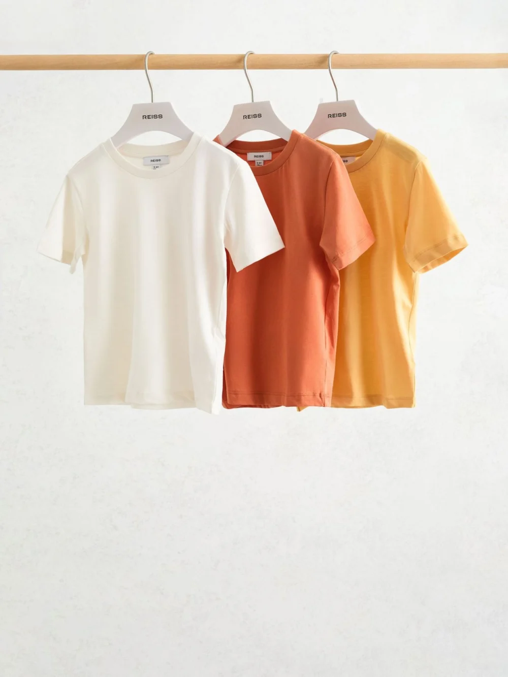 Reiss Yellow & Orange & Off White Bless Pack 13-14 yrs Cotton Crew-neck T-shirts,, view 2