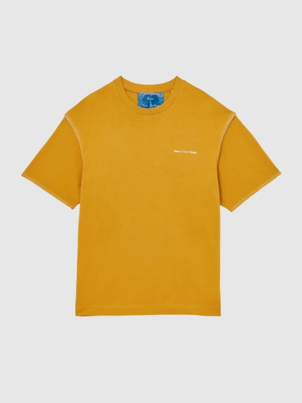 Reiss Yellow | Tom Daley Graphic-print T-shirt