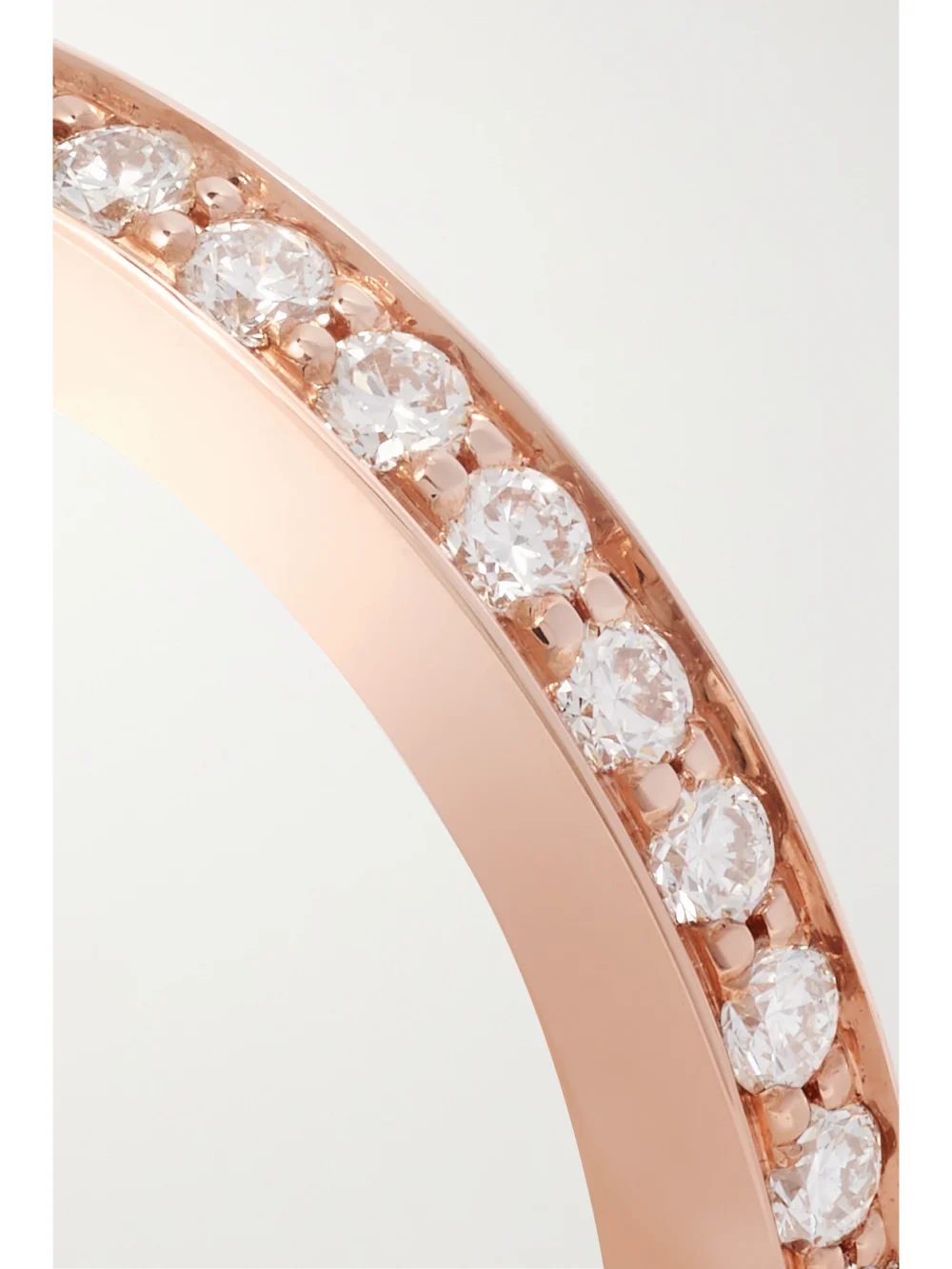 Close-up detail of the Repossi Antifer 18-karat Rose Gold Diamond Single Earring