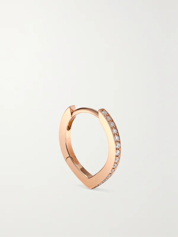 Repossi Antifer 18-karat Rose Gold Diamond Single Earring