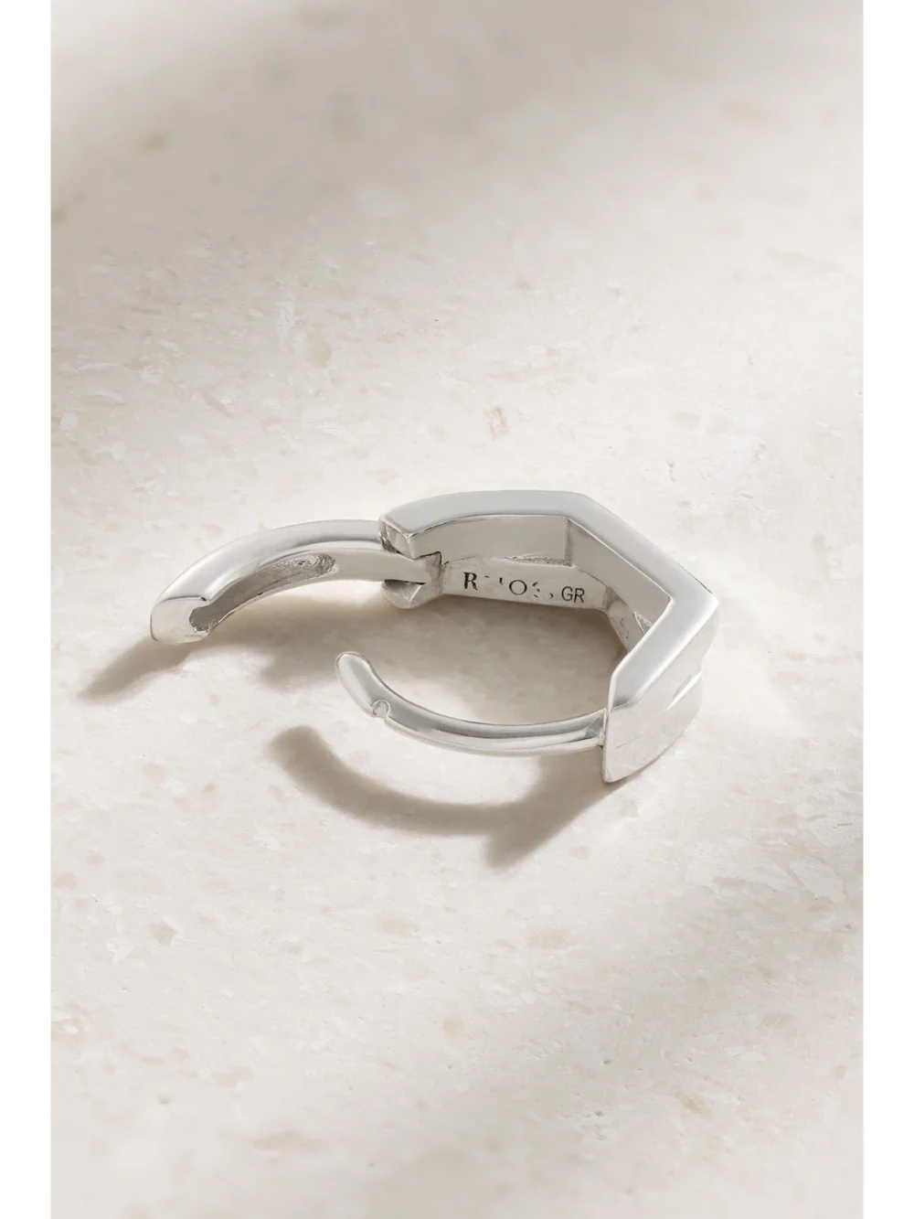 Back view of the Repossi Antifer 18-karat White Gold Single Hoop Earring
