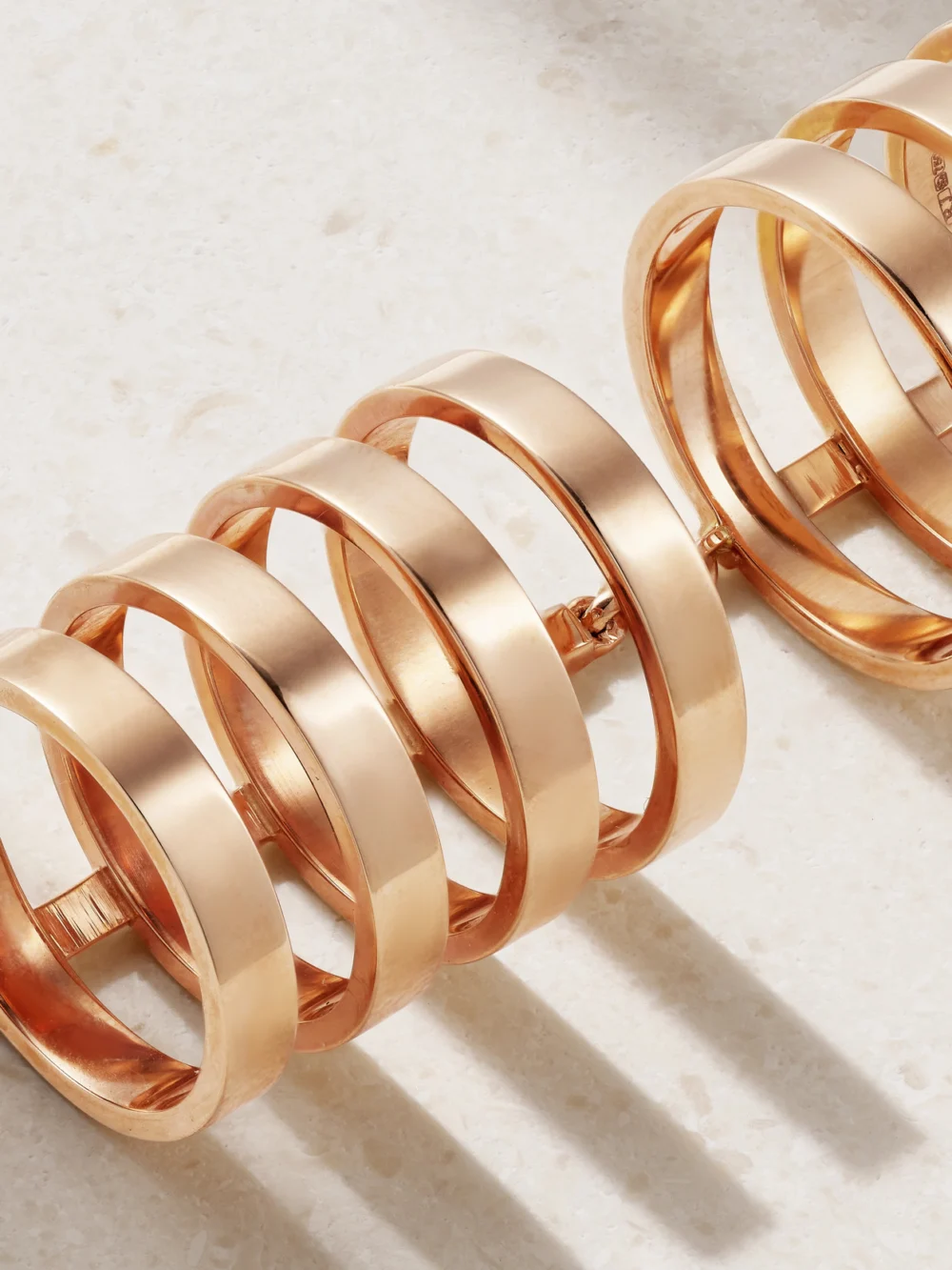 Close-up detail of the Repossi Berbère 18-karat Rose Gold Ring