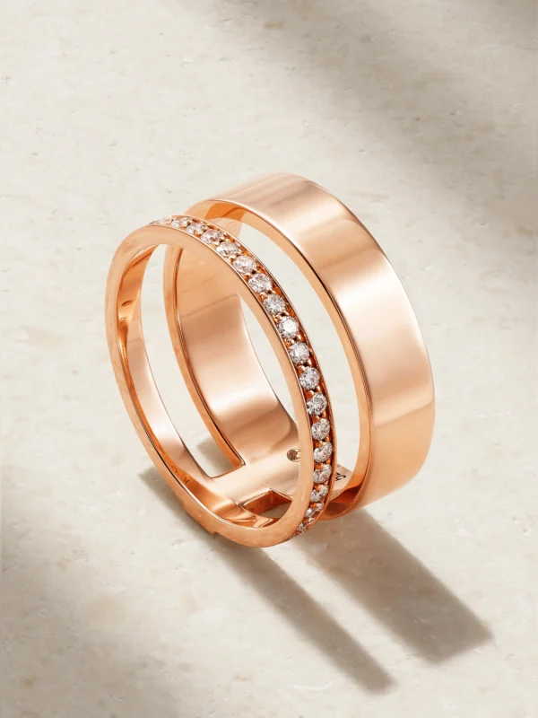 Repossi Berbère Module 18-karat Rose Gold Diamond Ring