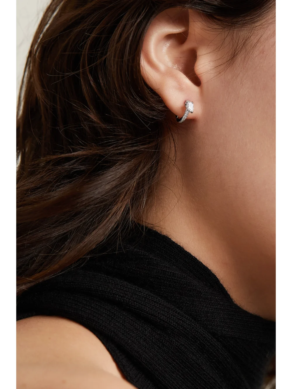 Repossi Harvest 18-karat White Gold Diamond Single Earring, styled view
