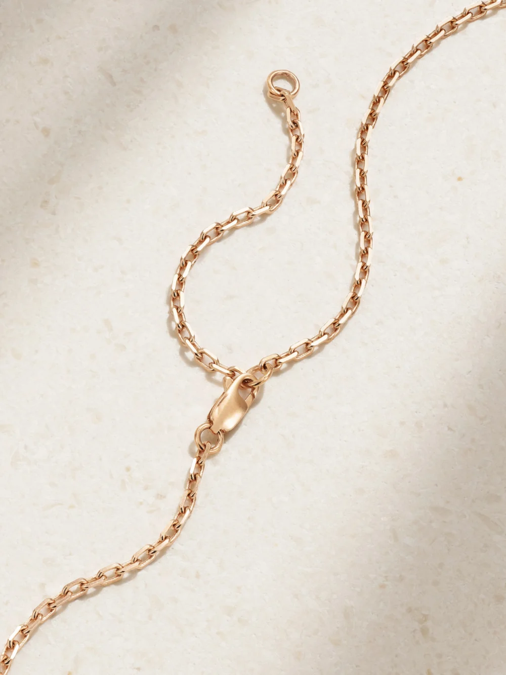 Back view of the Repossi Serti Inversé 18-karat Rose Gold Diamond Necklace