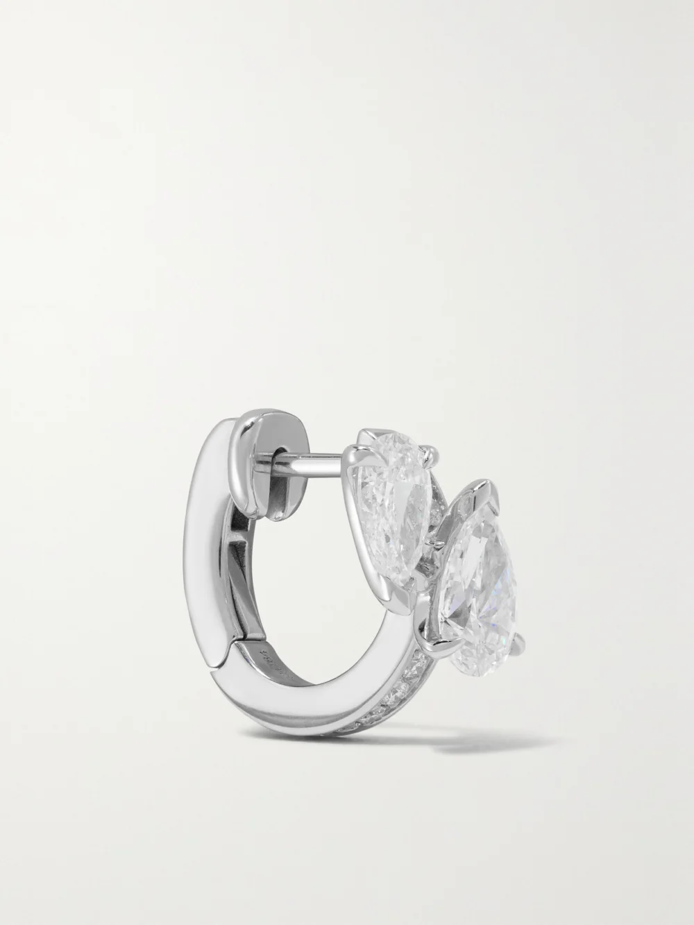 Repossi Serti Sur Vide 14-karat White Gold Diamond Single Earring in l