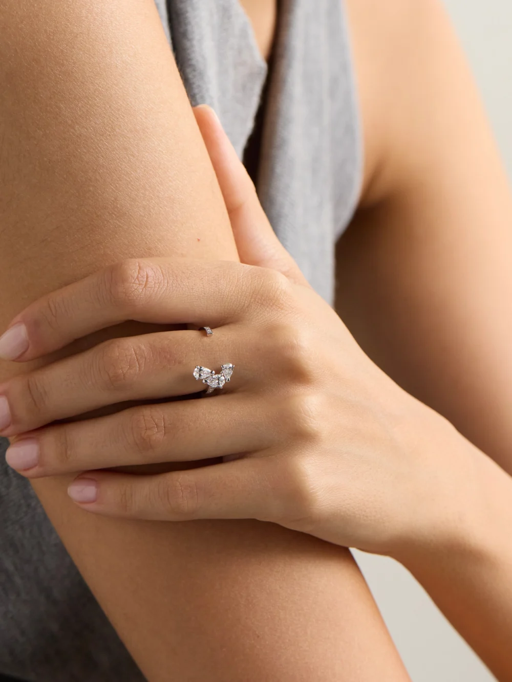 Repossi Serti Sur Vide 18-karat White Gold Diamond Ring, styled view