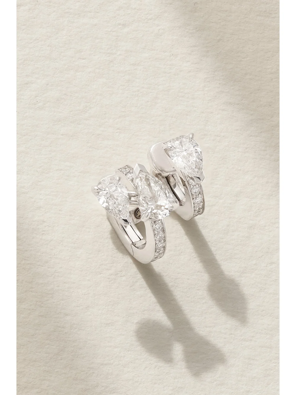 Repossi Serti Sur Vide 18-karat White Gold Diamond Single Earring in l