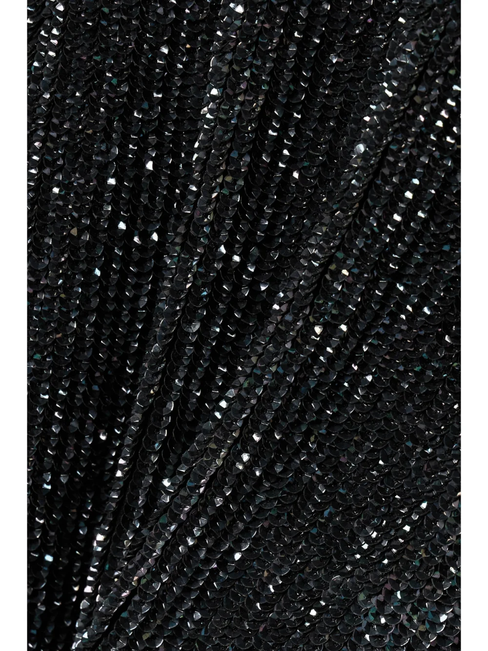 Close-up detail of the Retrofête Alexis Halterneck Sequined Chiffon Mini Dress