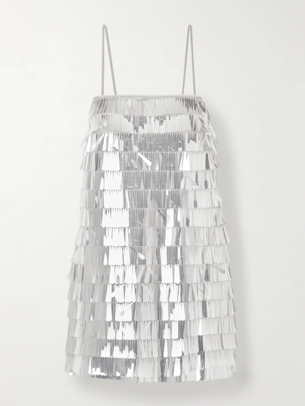 Retrofête Amalie Paillette-embellished Tulle Mini Dress in silver