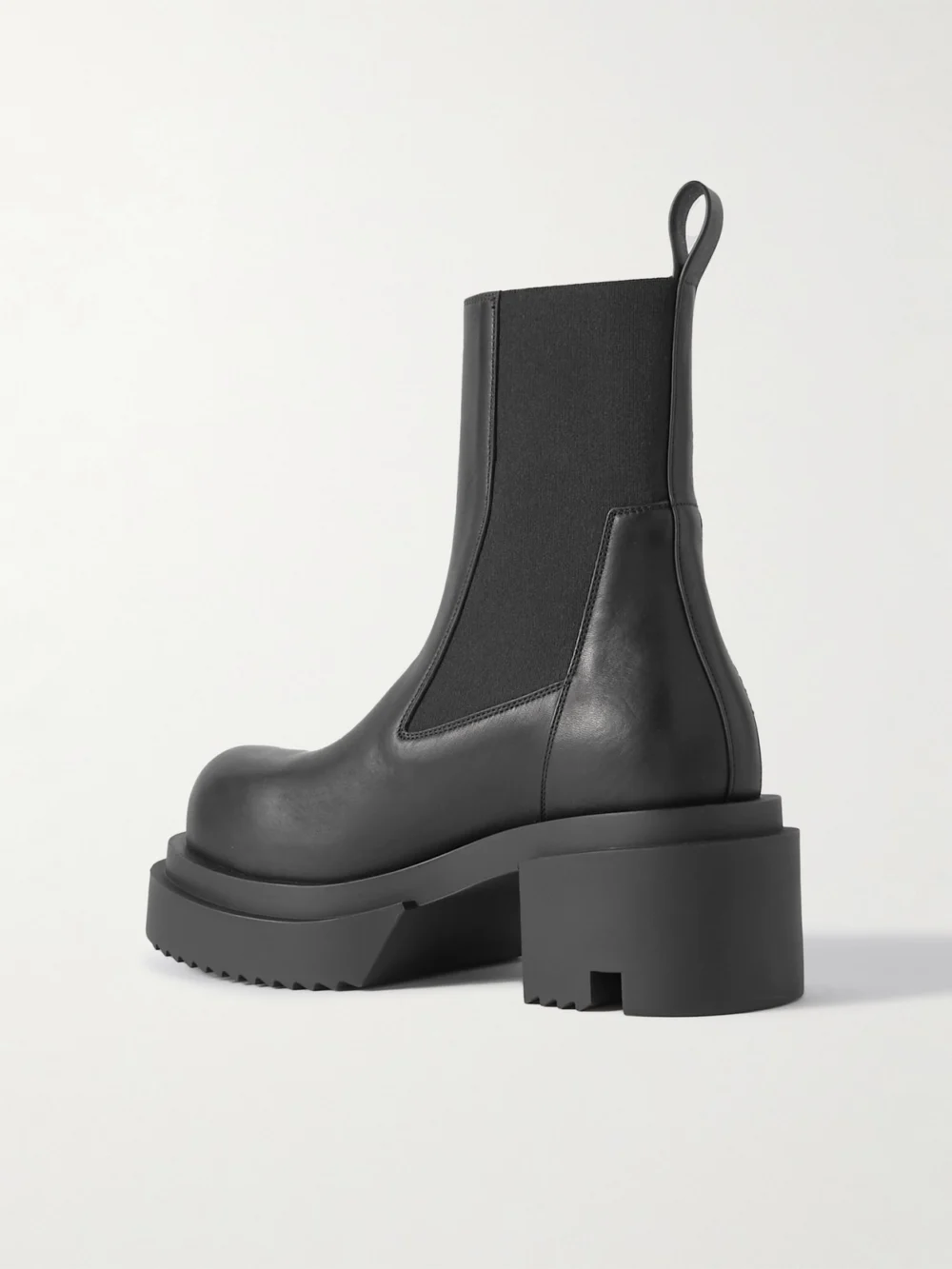 Back view of the Rick Owens Beatle Bogun Leather Chelsea Boots