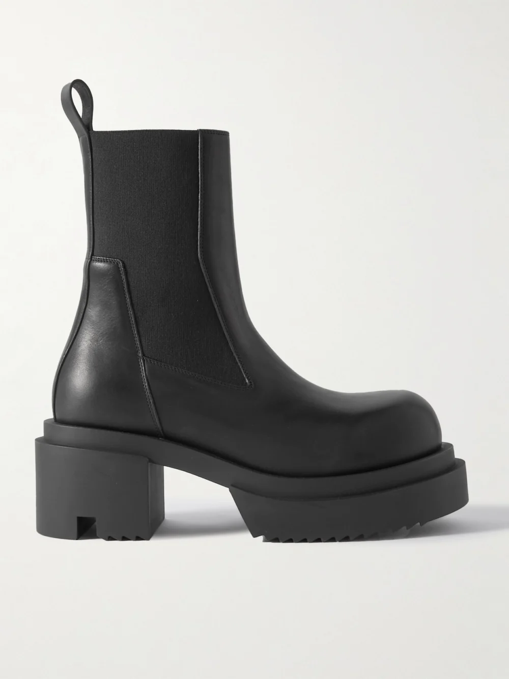 Rick Owens Beatle Bogun Leather Chelsea Boots in black