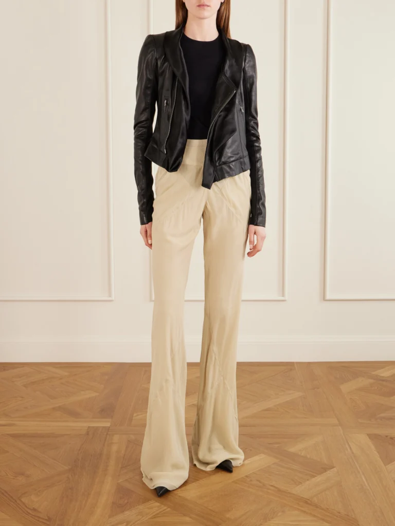 Rick Owens Bias Silk-crepe Wide-leg Pants