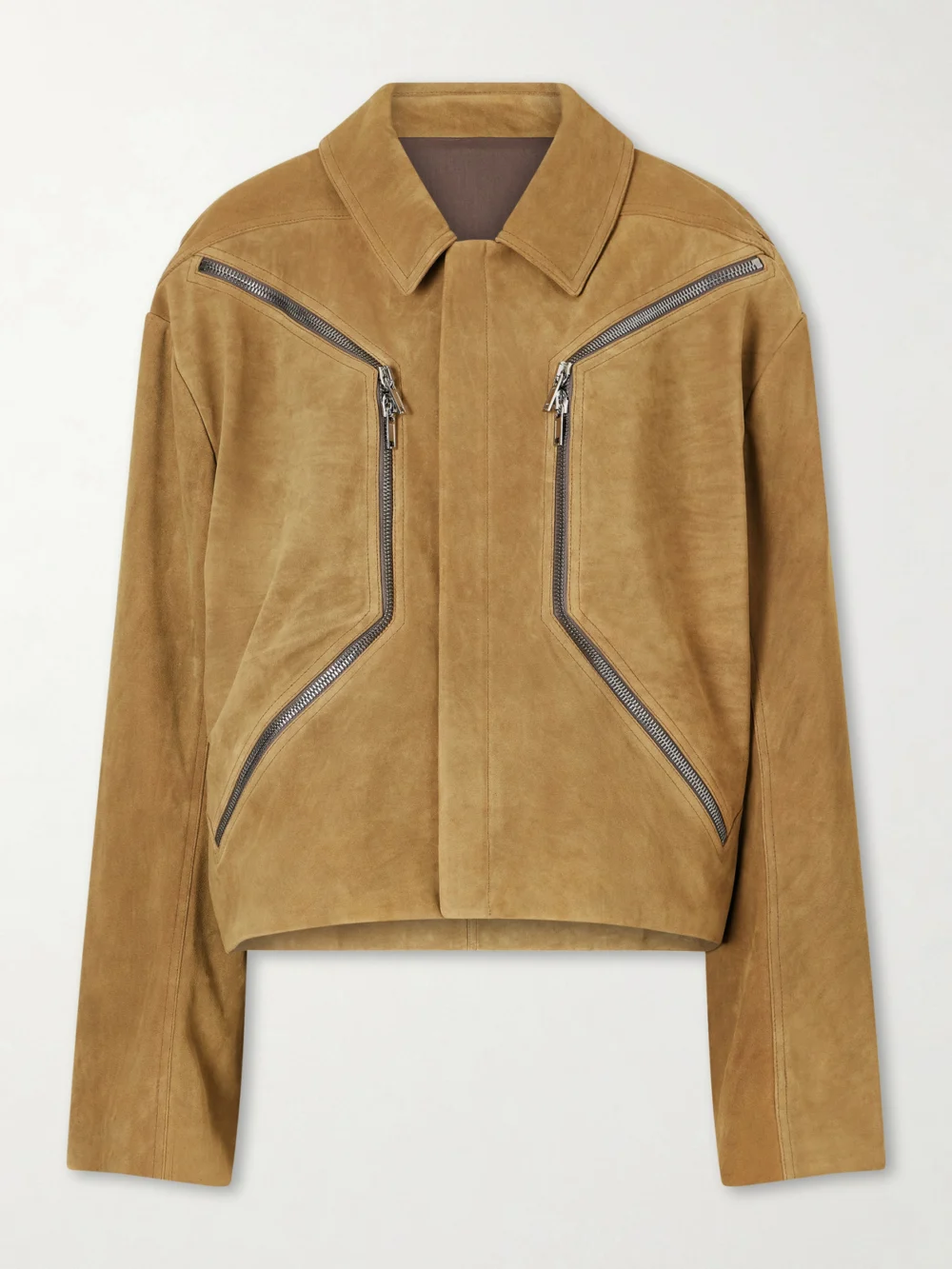 Rick Owens Blixa Mac Suede Jacket in brown