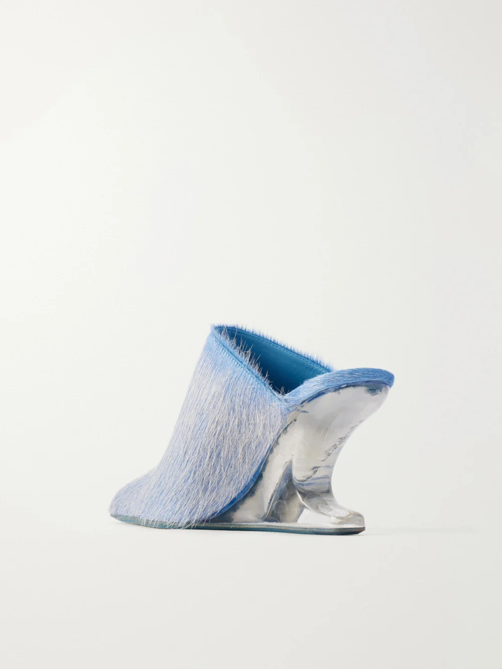 Back view of the Rick Owens Cantilever Calf Hair Pumps