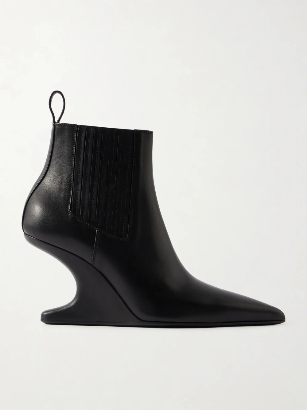 Rick Owens Cantilever Leather Ankle Boots in black
