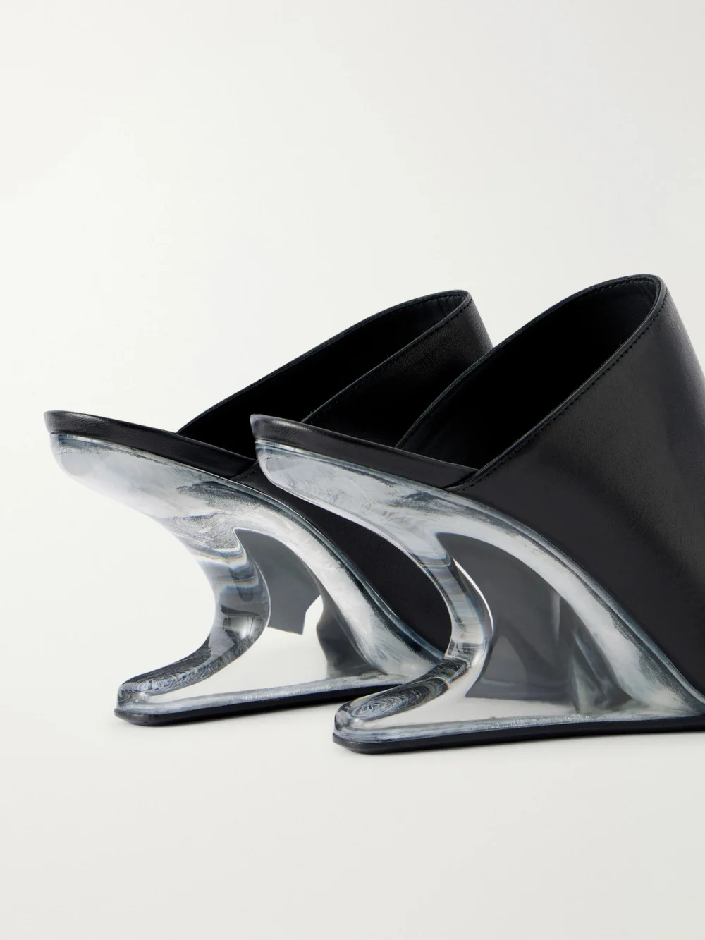 Close-up detail of the Rick Owens Cantilever Leather Pumps
