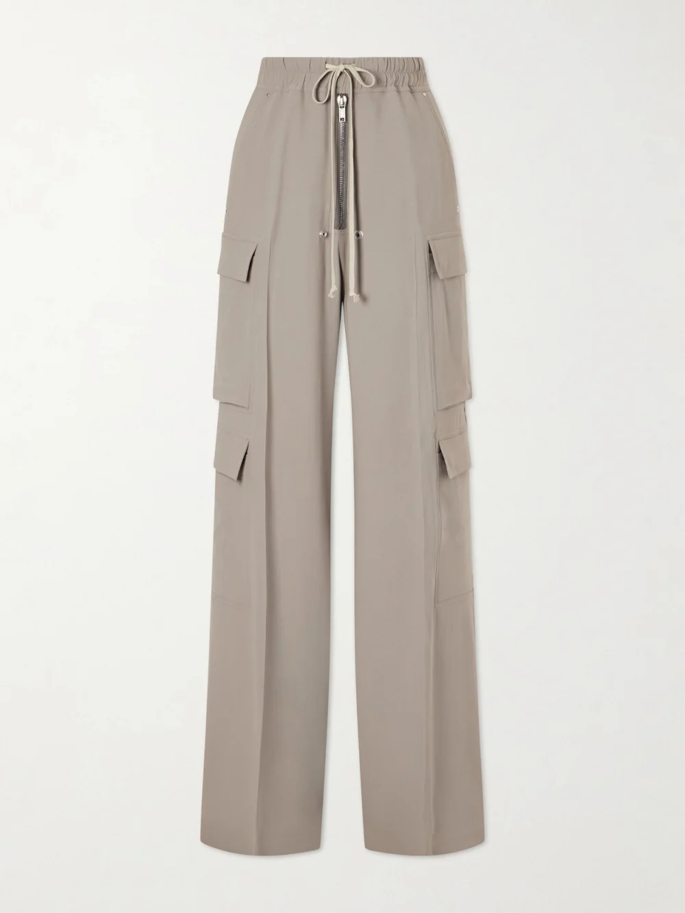 Rick Owens Cargobelas Cady Wide-leg Cargo Pants in gray