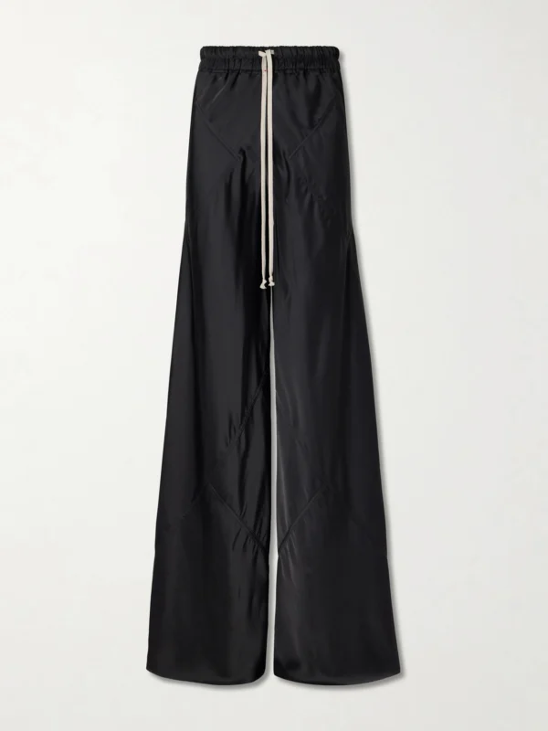 Rick Owens Charmeuse Wide-leg Drawstring Pants