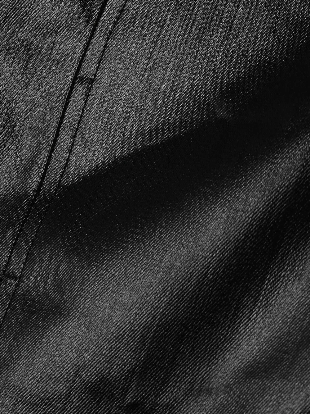 Close-up detail of the Rick Owens Coated Low-rise Skinny Jeans