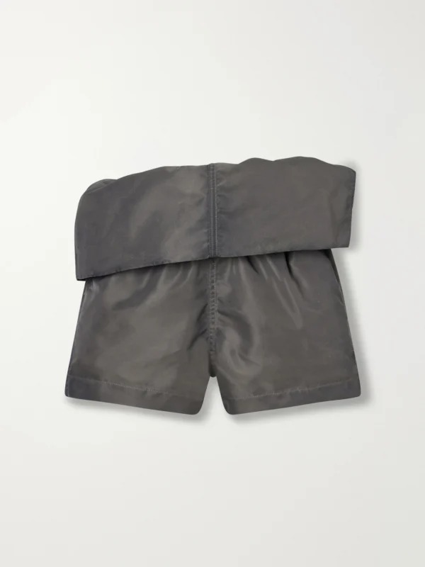 Rick Owens Crater Sculptural Washed Satin Shorts