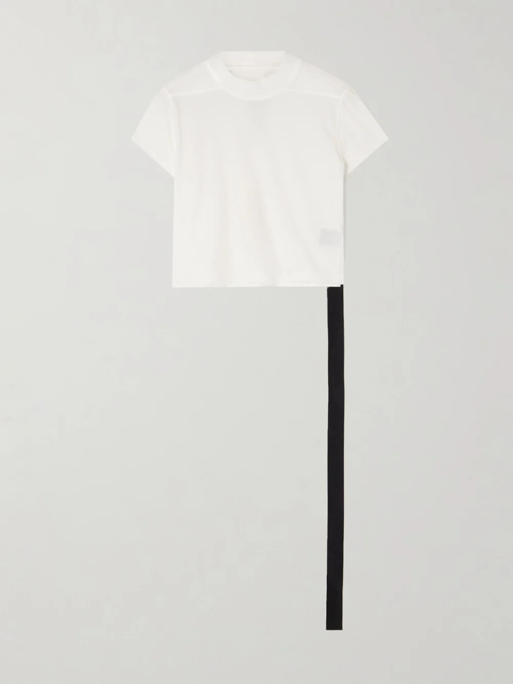 Rick Owens Cropped Organic Cotton-jersey T-shirt in white