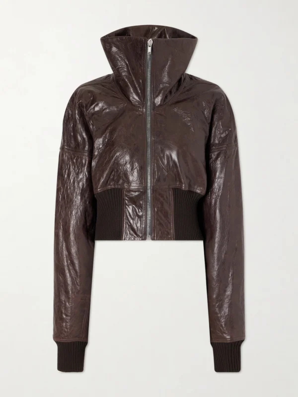 Rick Owens Dracuflight Textured-leather Jacket