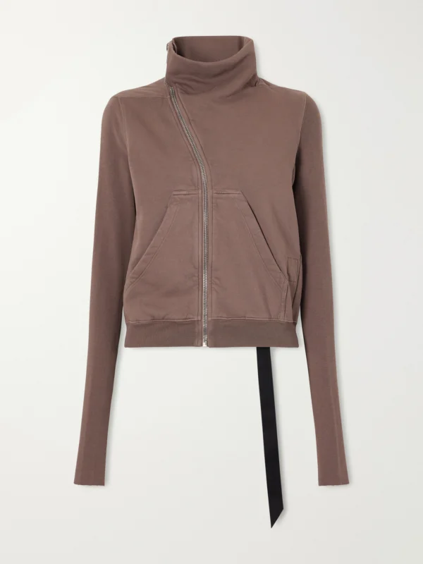 Rick Owens Drkshdw Cotton-jersey Zip-up Cardigan