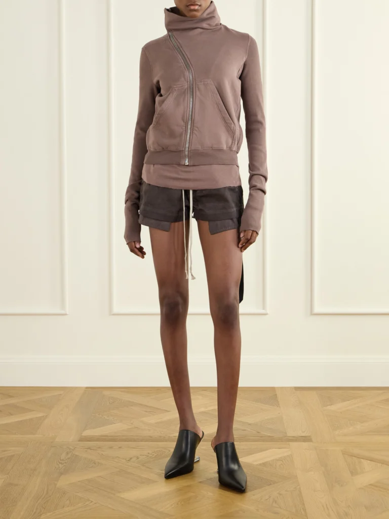 Rick Owens Drkshdw Cotton-jersey Zip-up Cardigan