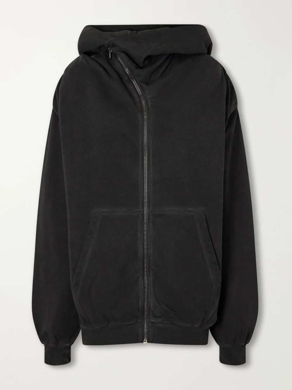 Rick Owens Drkshdw Mountain Hun Cotton-jersey Hoodie in black