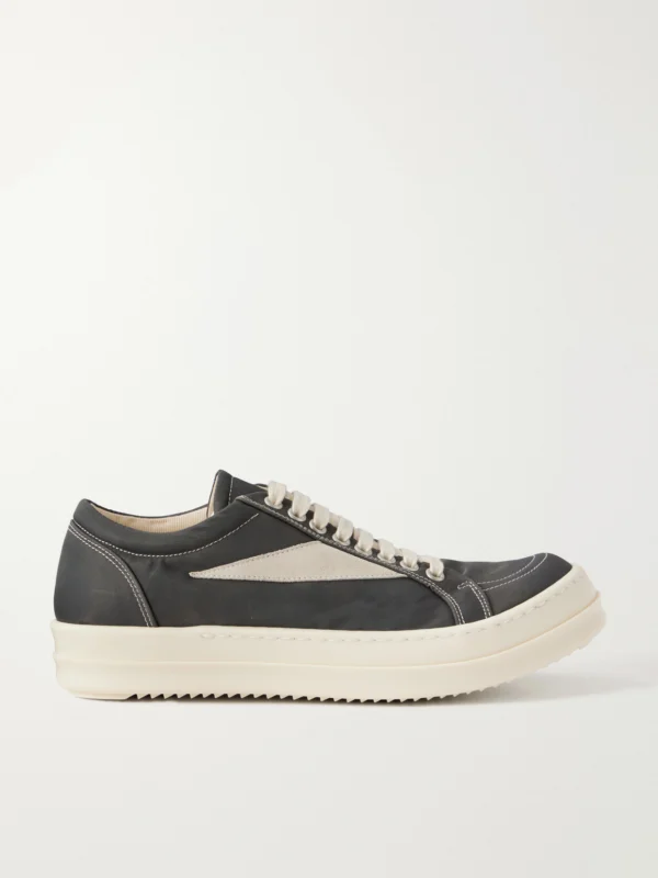 Rick Owens Drkshdw Vintage Suede-trimmed Shell Sneakers