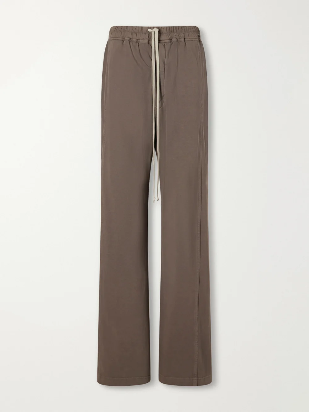 Rick Owens Drkshdw Wide Pusher Cotton-jersey Wide-leg Pants in gray