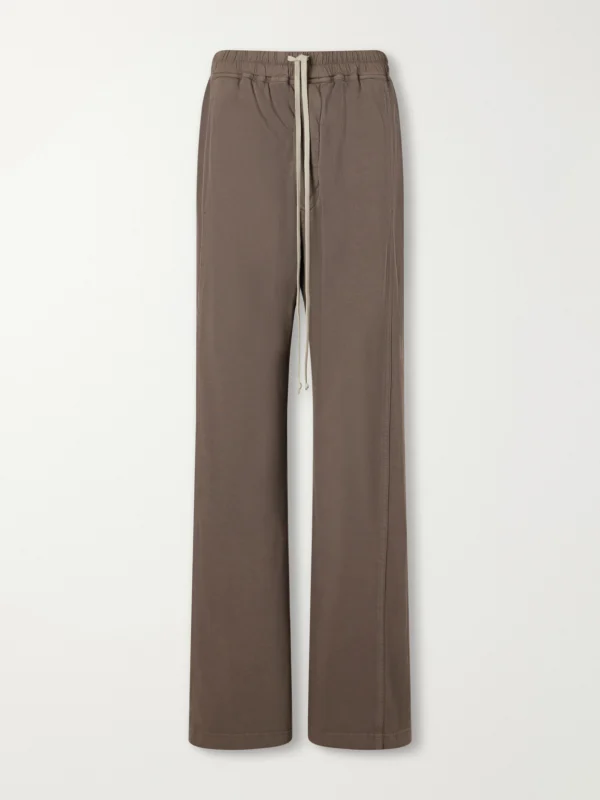 Rick Owens Drkshdw Wide Pusher Cotton-jersey Wide-leg Pants