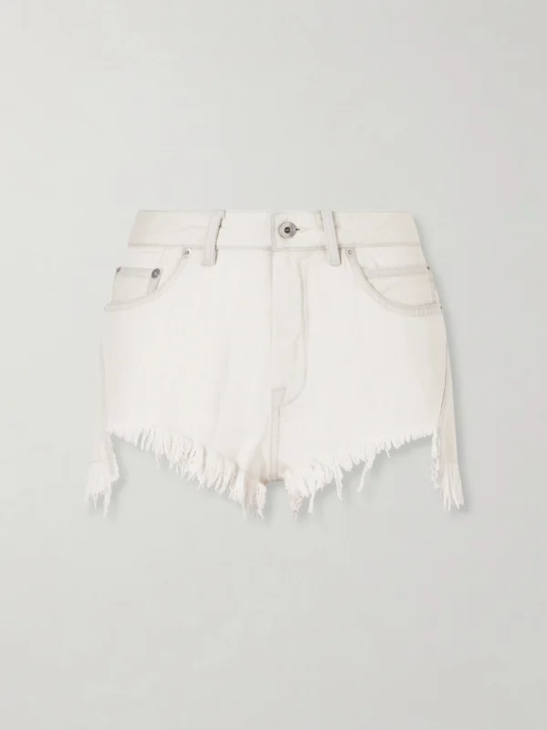 Rick Owens Frayed Denim Shorts