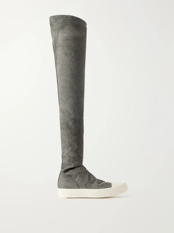 Rick Owens High Sock Stretch-twill Over-the-knee Boots
