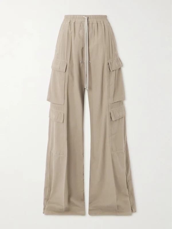 Rick Owens Jumbo Belas Cotton-twill Wide-leg Cargo Pants