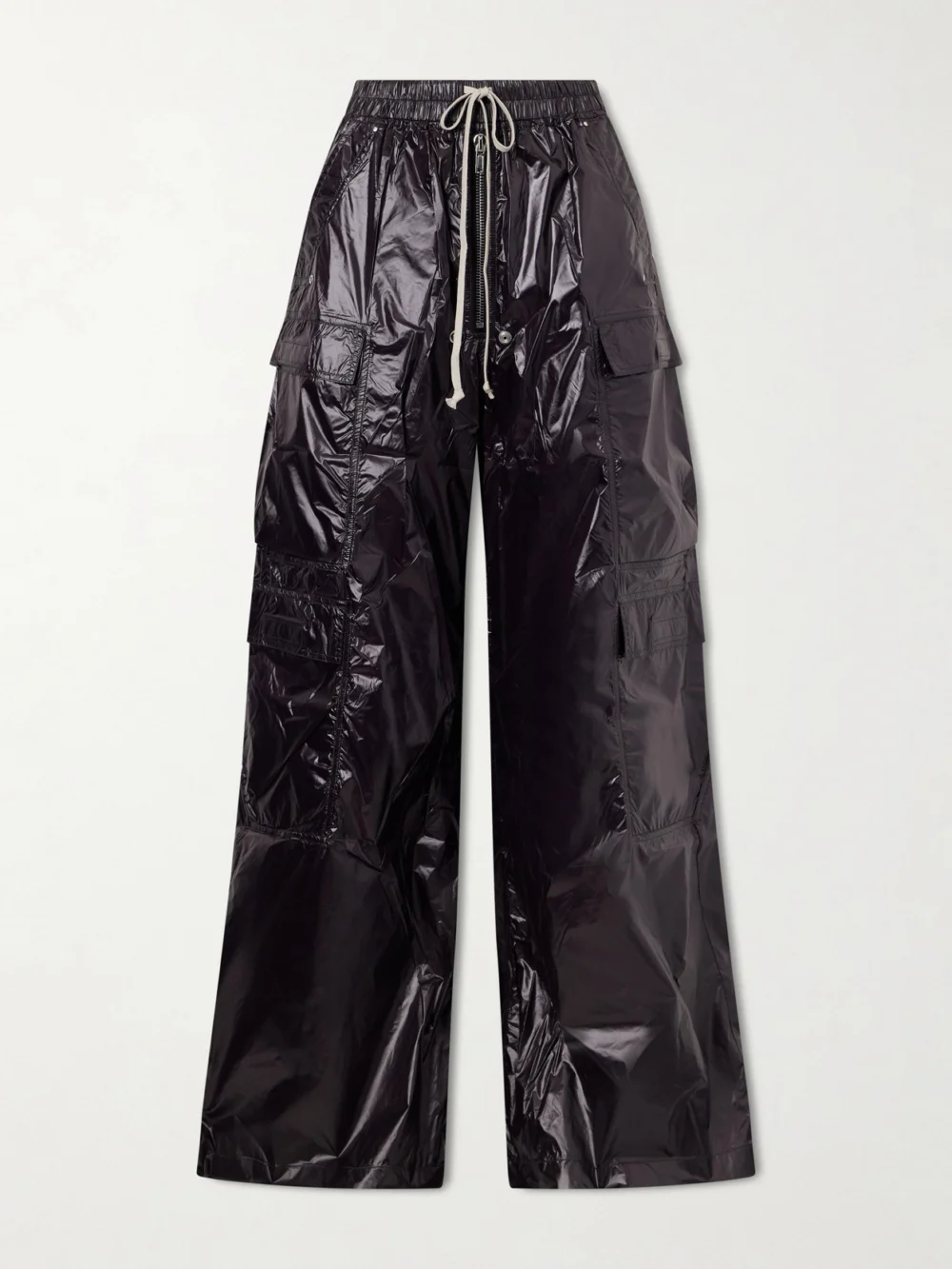 Rick Owens Jumbo Belas Shell Wide-leg Cargo Pants in black